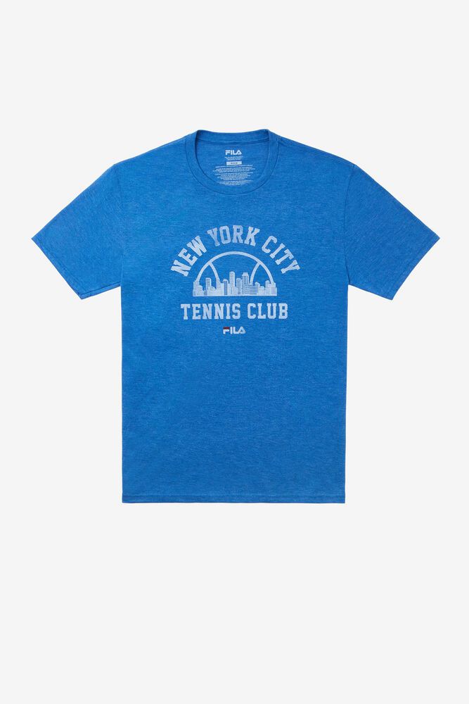 Fila T-Shirt Mens Blue Nyc Vintage Club - Ireland 27614-RPYC